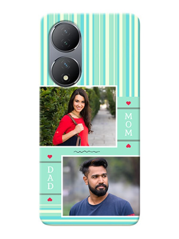 Custom Vivo Y100 custom mobile phone covers: Mom & Dad Pic Design