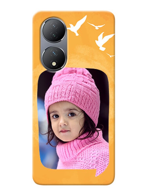 Custom Vivo Y100 Phone Covers: Water Color Design with Bird Icons