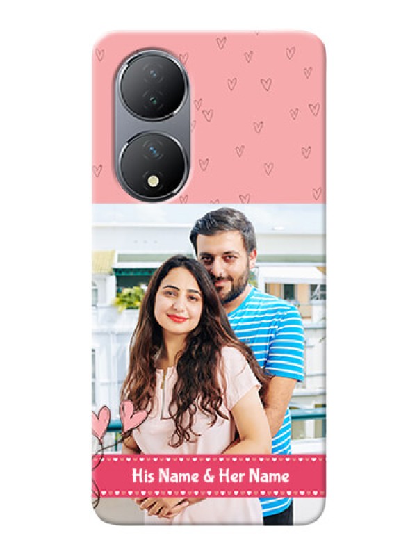 Custom Vivo Y100 phone back covers: Love Design Peach Color