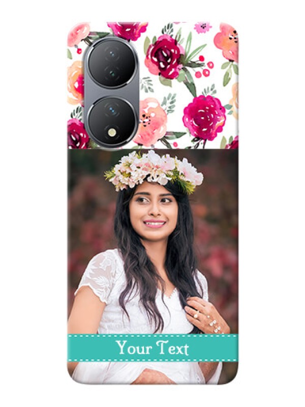 Custom Vivo Y100 Personalized Mobile Cases: Watercolor Floral Design
