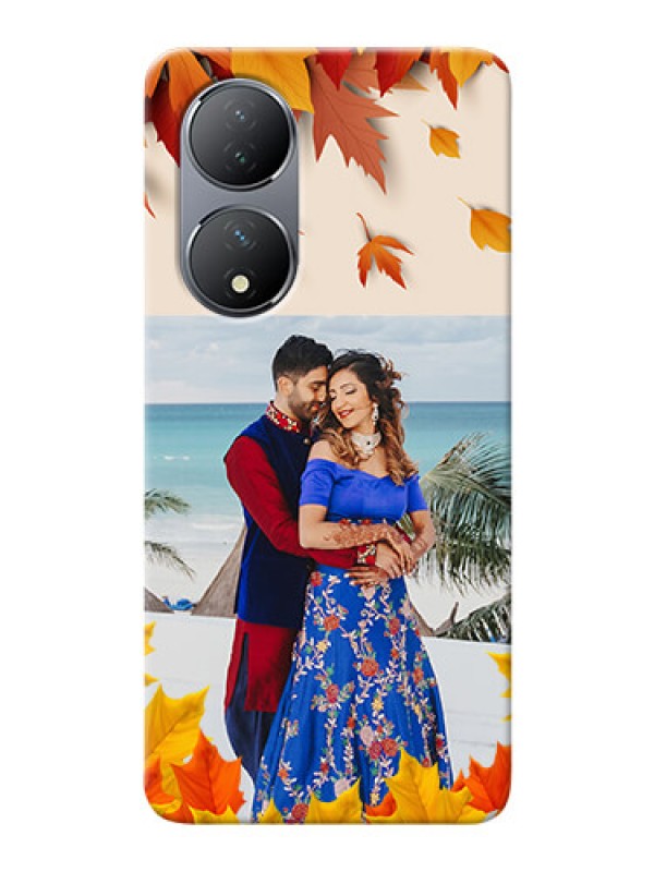 Custom Vivo Y100 Mobile Phone Cases: Autumn Maple Leaves Design