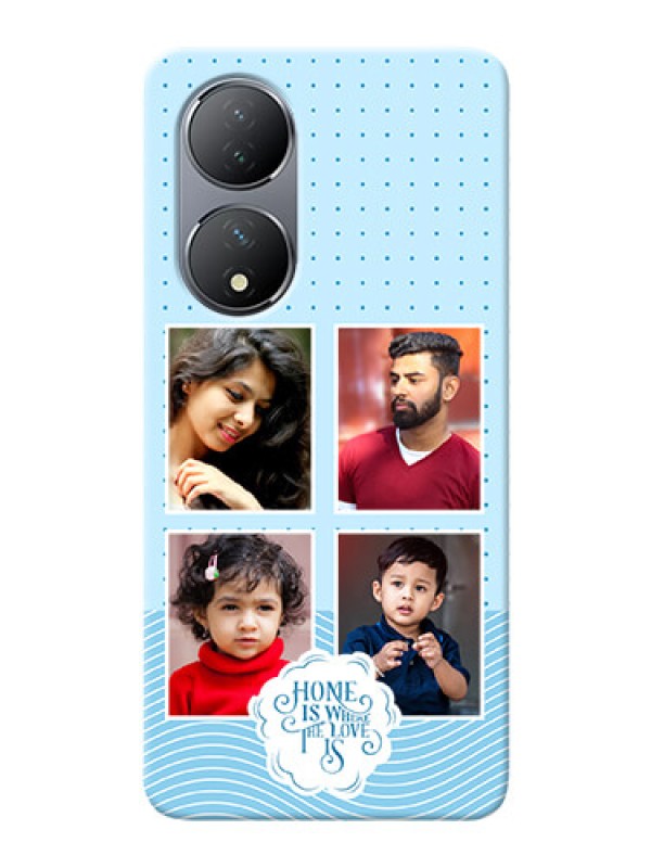 Custom Vivo Y100 Custom Phone Covers: Cute love quote with 4 pic upload Design