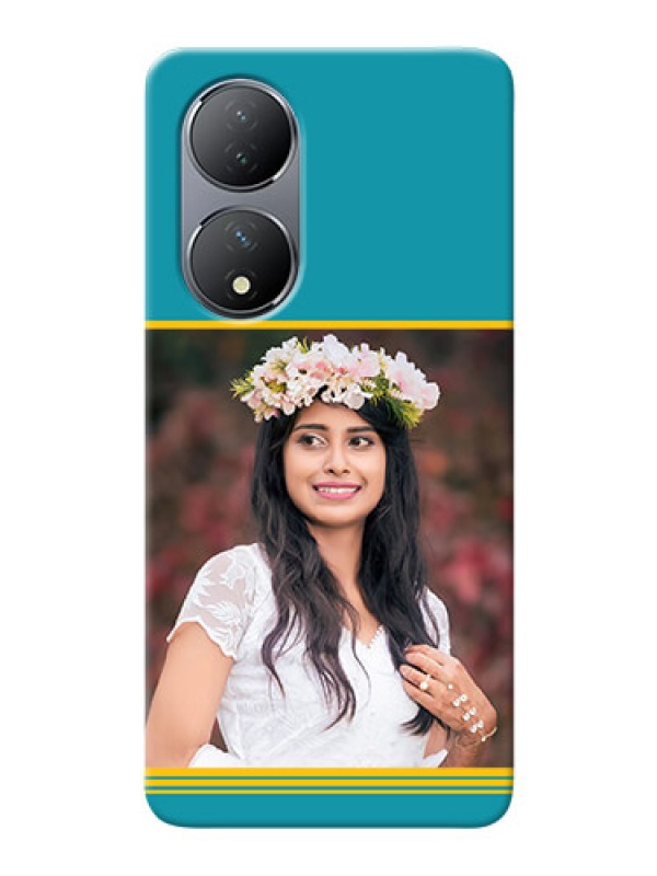 Custom Vivo Y100A personalized phone covers: Yellow & Blue Design 