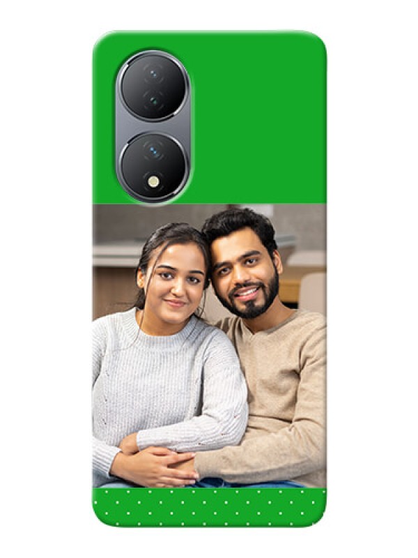 Custom Vivo Y100A Personalised mobile covers: Green Pattern Design