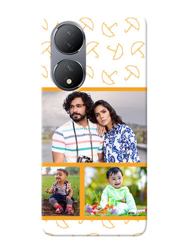 Custom Vivo Y100A Personalised Phone Cases: Yellow Pattern Design