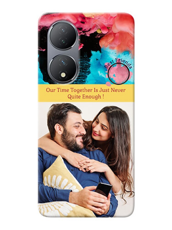 Custom Vivo Y100A Mobile Cases: Quote with Acrylic Painting Design