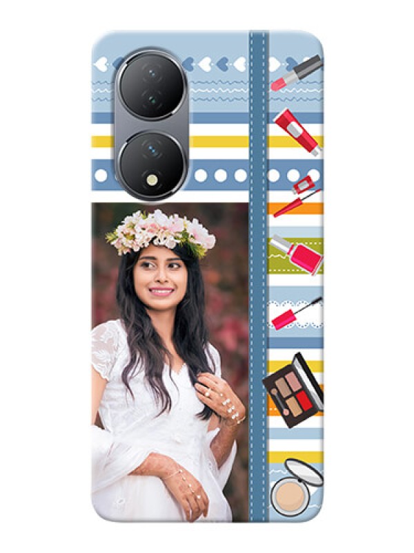 Custom Vivo Y100A Personalized Mobile Cases: Makeup Icons Design