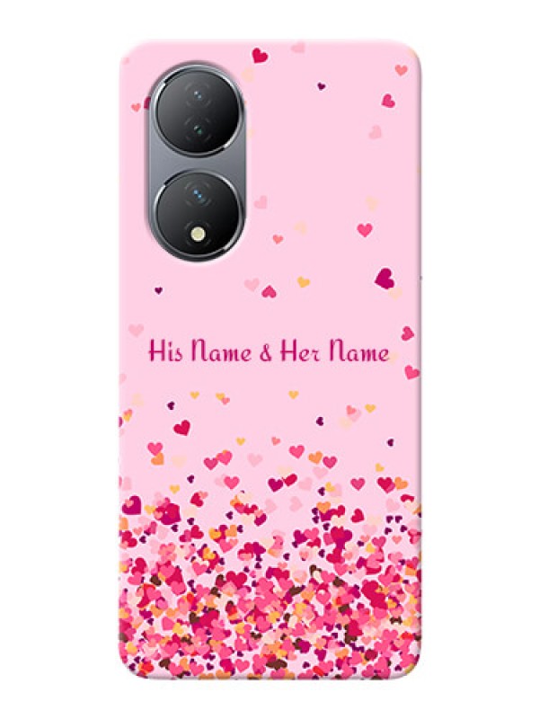 Custom Vivo Y100A Phone Back Covers: Floating Hearts Design