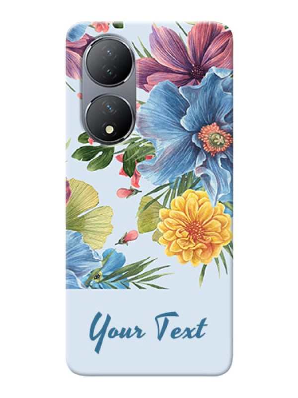 Custom Vivo Y100A Custom Phone Cases: Stunning Watercolored Flowers Painting Design