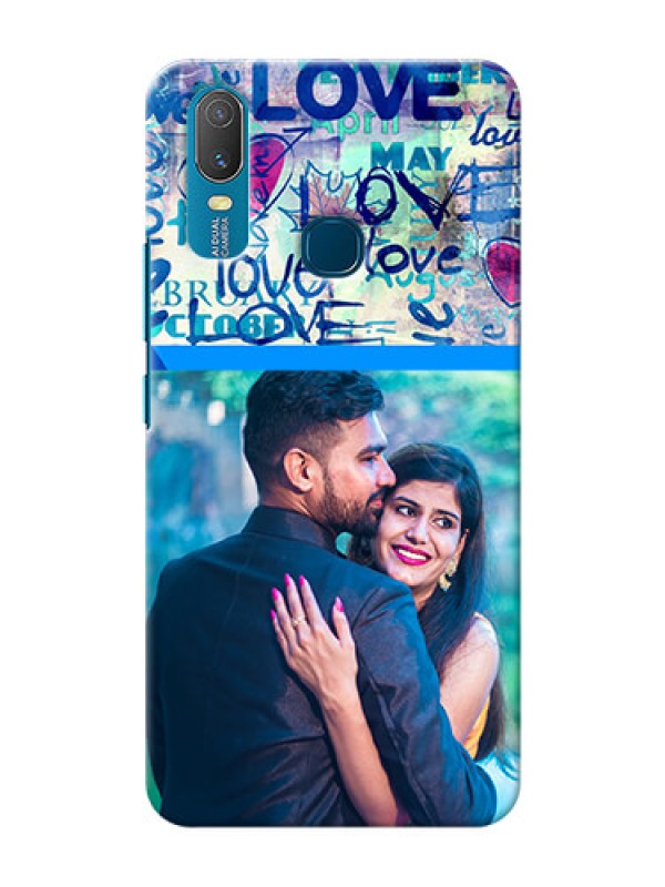 Custom Vivo Y11 Mobile Covers Online: Colorful Love Design