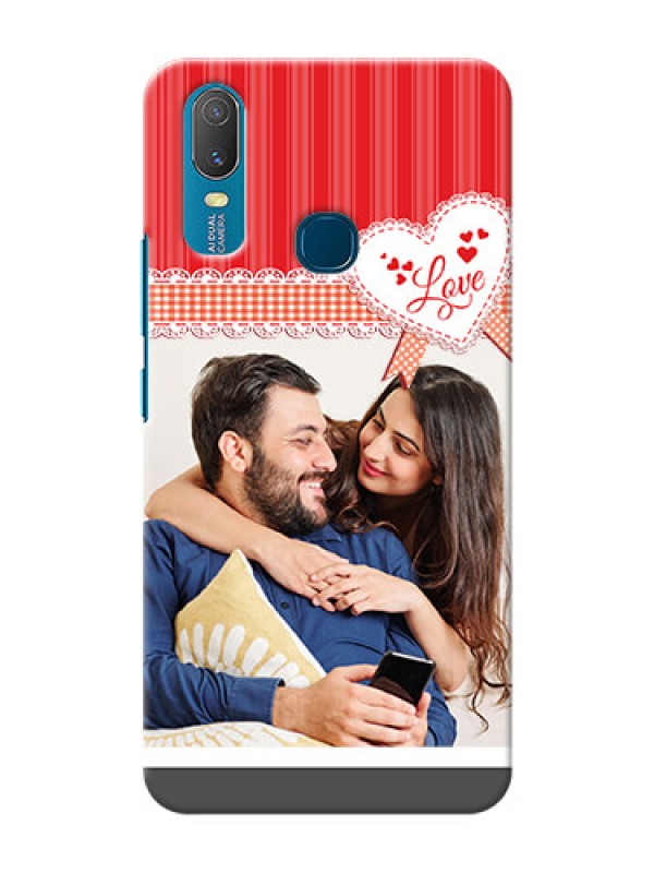 Custom Vivo Y11 phone cases online: Red Love Pattern Design