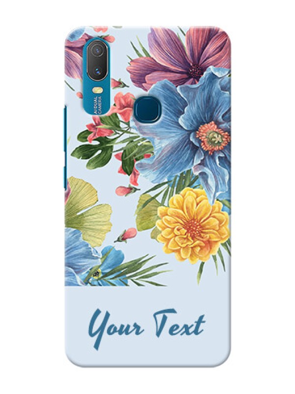 Custom Vivo Y11 Custom Phone Cases: Stunning Watercolored Flowers Painting Design