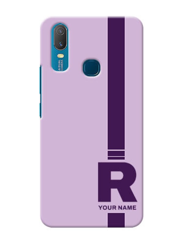 Custom Vivo Y11 Custom Phone Covers: Simple dual tone stripe with name Design
