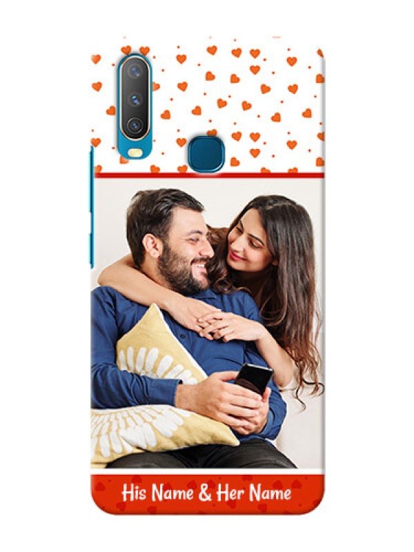 Custom Vivo Y12 Phone Back Covers: Orange Love Symbol Design