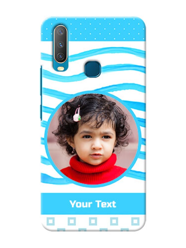 Custom Vivo Y12 phone back covers: Simple Blue Case Design