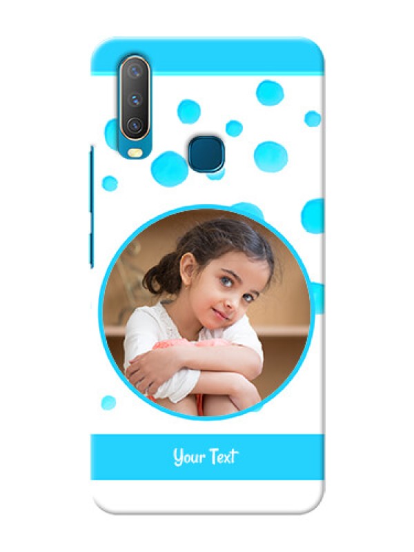 Custom Vivo Y12 Custom Phone Covers: Blue Bubbles Pattern Design