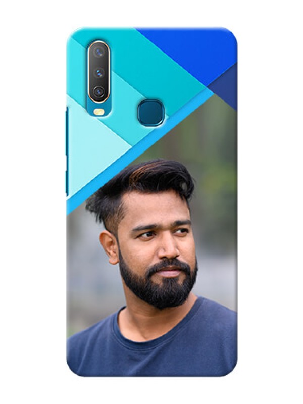 Custom Vivo Y12 Phone Cases Online: Blue Abstract Cover Design