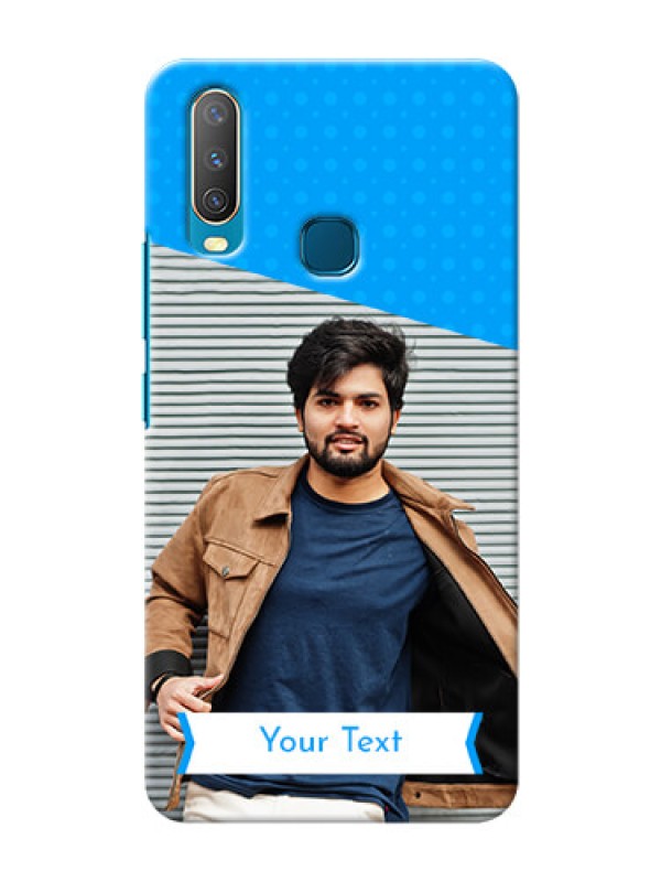 Custom Vivo Y12 Personalized Mobile Covers: Simple Blue Color Design