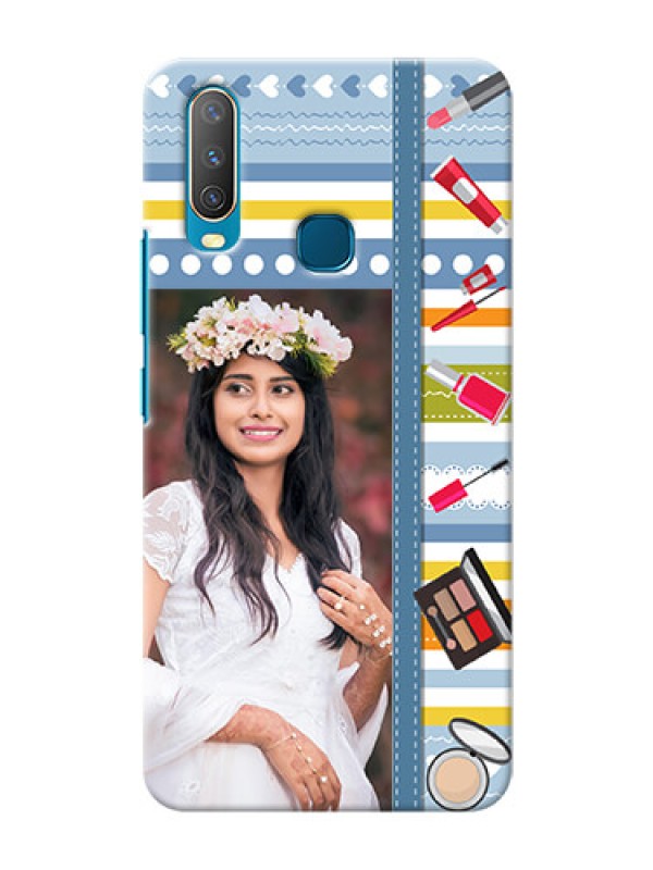 Custom Vivo Y12 Personalized Mobile Cases: Makeup Icons Design