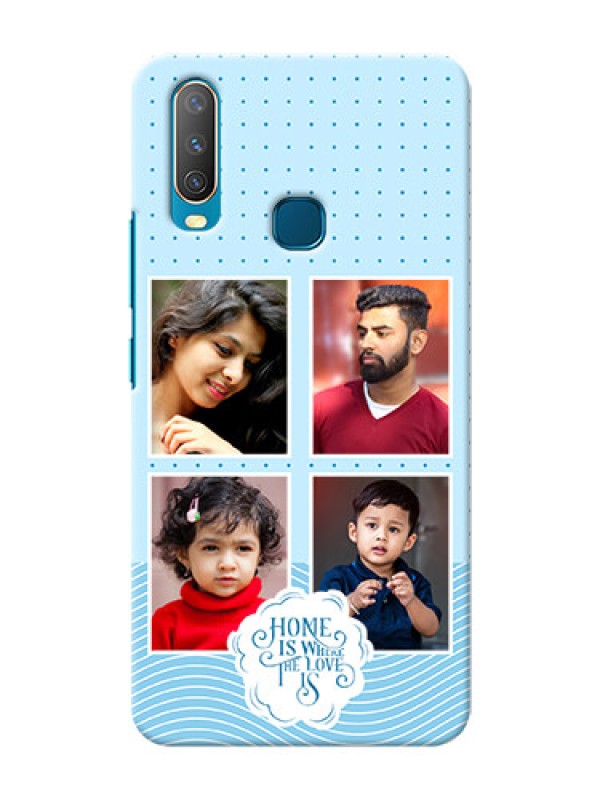 Custom Vivo Y12 Custom Phone Covers: Cute love quote with 4 pic upload Design