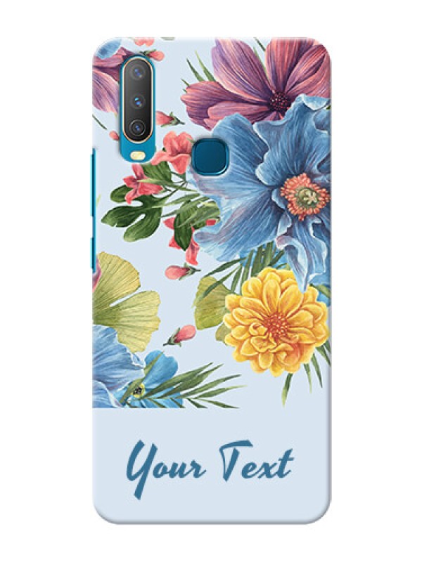 Custom Vivo Y12 Custom Phone Cases: Stunning Watercolored Flowers Painting Design