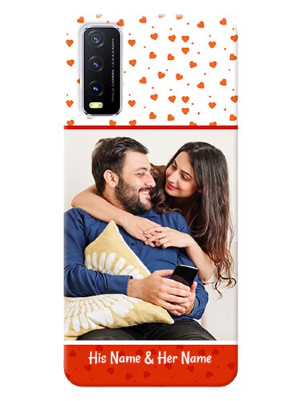 Custom Vivo Y12G Phone Back Covers: Orange Love Symbol Design