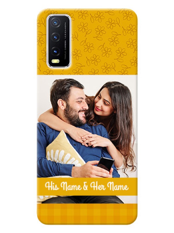 Custom Vivo Y12G mobile phone covers: Yellow Floral Design