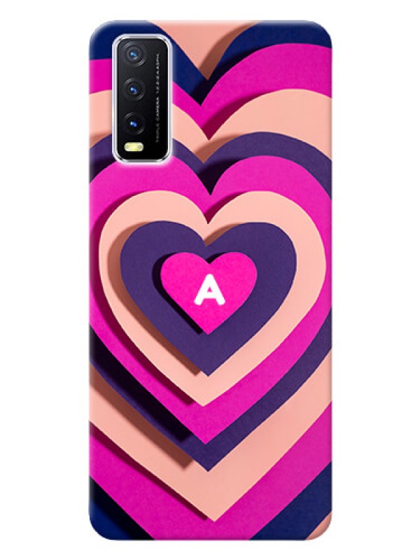 Custom Vivo Y12G Custom Mobile Case with Cute Heart Pattern Design