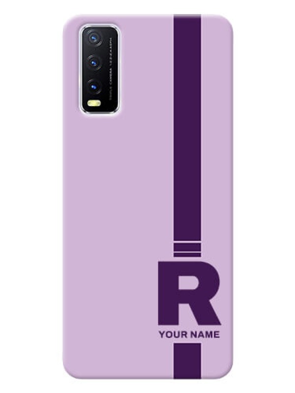 Custom Vivo Y12G Custom Phone Covers: Simple dual tone stripe with name Design