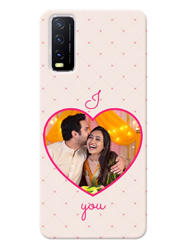 Custom Vivo Y12S Personalized Mobile Covers: Heart Shape Design