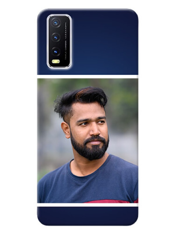 Custom Vivo Y12S Mobile Cases: Simple Royal Blue Design