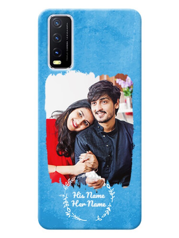 Custom Vivo Y12S custom mobile cases: Blue Color Vintage Design