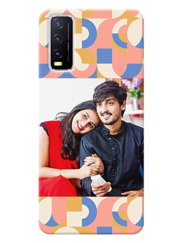 Custom Vivo Y12S Custom Phone Covers: Semi-circle Maze Pattern Design