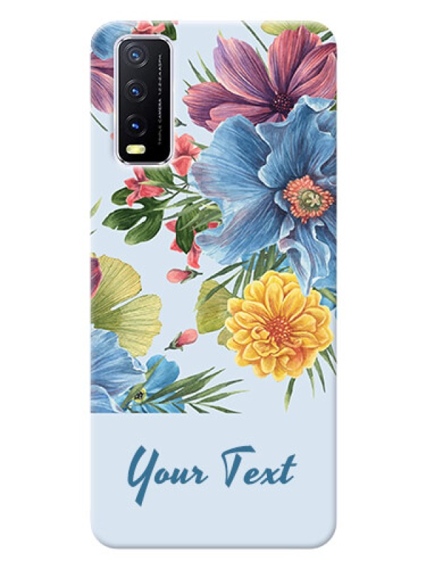 Custom Vivo Y12S Custom Phone Cases: Stunning Watercolored Flowers Painting Design