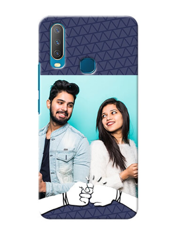 Custom Vivo Y15 Mobile Covers Online with Best Friends Design  