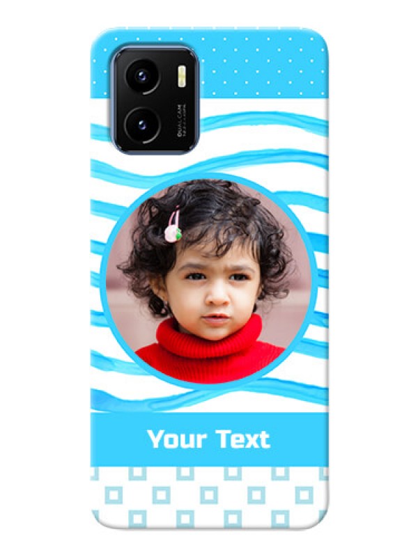 Custom Vivo Y15c phone back covers: Simple Blue Case Design
