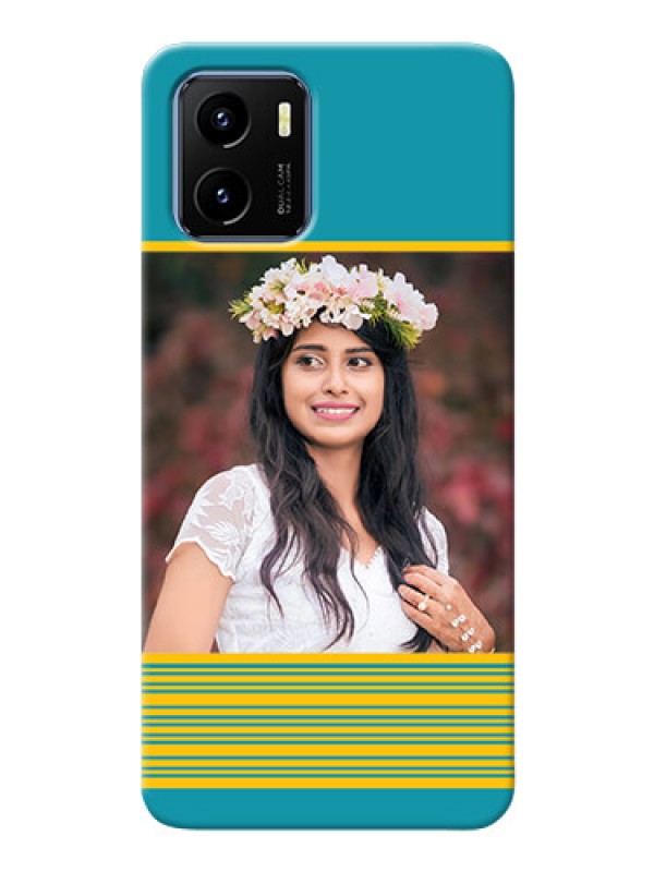 Custom Vivo Y15c personalized phone covers: Yellow & Blue Design 