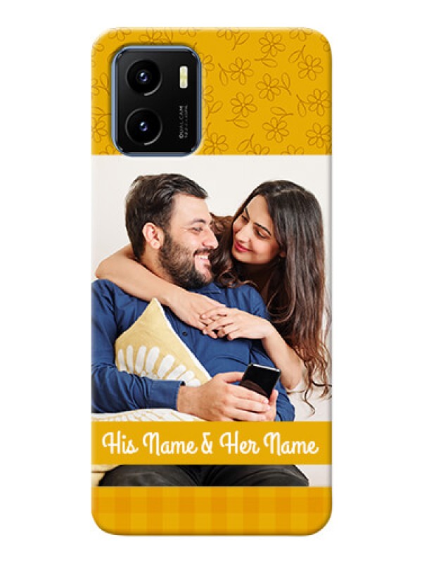 Custom Vivo Y15s mobile phone covers: Yellow Floral Design