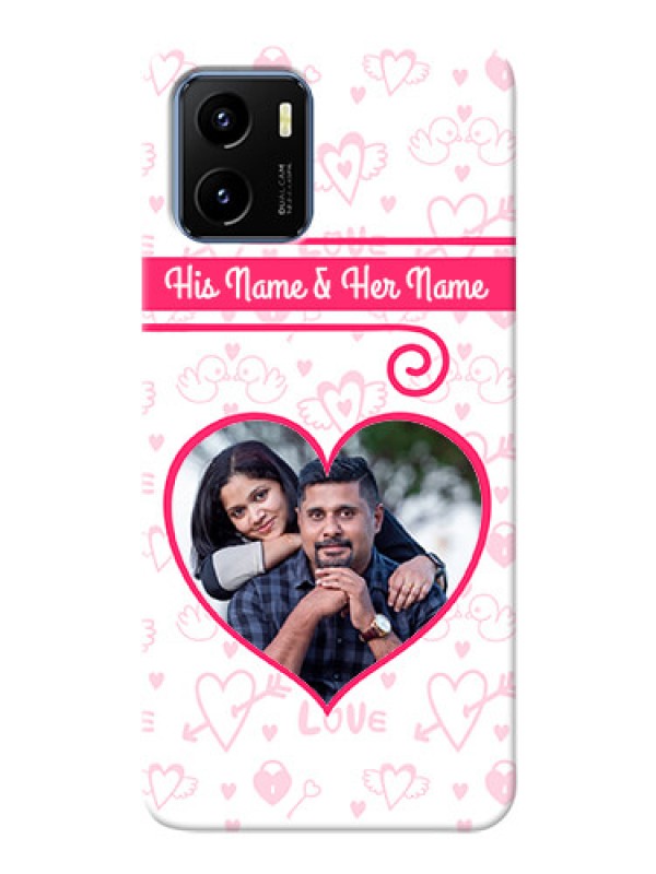 Custom Vivo Y15s Personalized Phone Cases: Heart Shape Love Design
