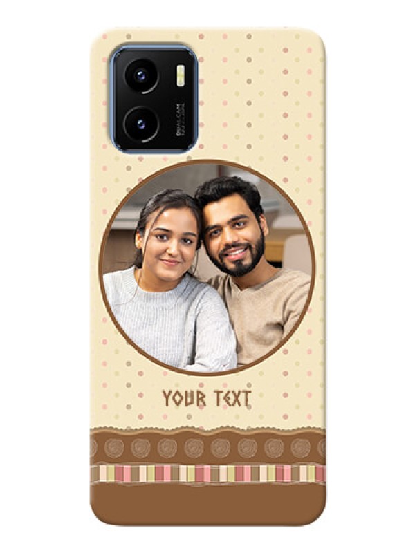 Custom Vivo Y15s Mobile Cases: Brown Dotted Mobile Case Design