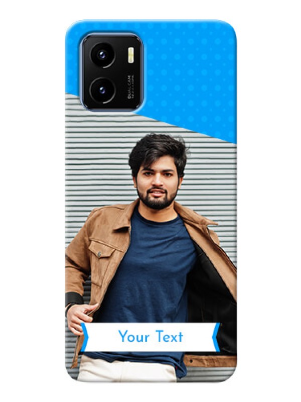 Custom Vivo Y15s Personalized Mobile Covers: Simple Blue Color Dotted Design