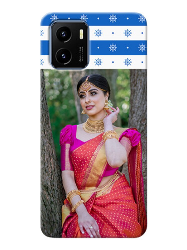 Custom Vivo Y15s custom mobile covers: Snow Pattern Design