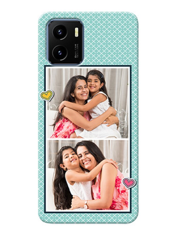 Custom Vivo Y15s Custom Phone Cases: 2 Image Holder with Pattern Design
