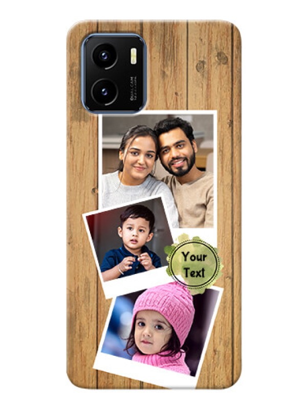 Custom Vivo Y15s Custom Mobile Phone Covers: Wooden Texture Design