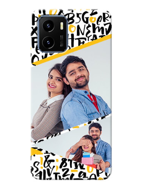 Custom Vivo Y15s Phone Back Covers: Letters Pattern Design