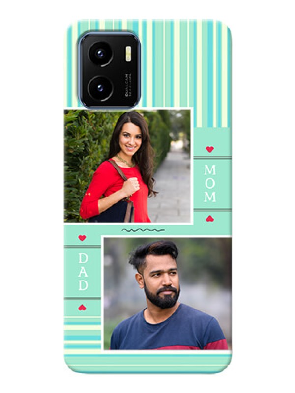 Custom Vivo Y15s custom mobile phone covers: Mom & Dad Pic Design