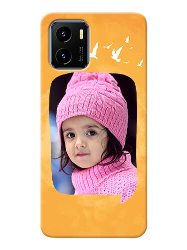 Custom Vivo Y15s Phone Covers: Water Color Design with Bird Icons