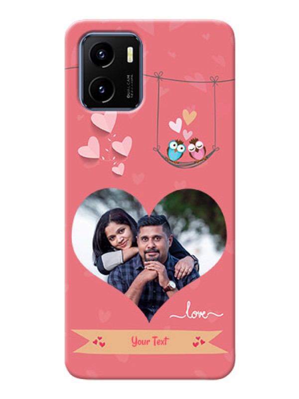 Custom Vivo Y15s custom phone covers: Peach Color Love Design 