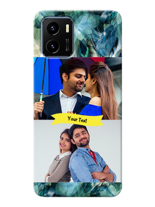 Custom Vivo Y15s Phone Cases: Image with Boho Peacock Feather Design