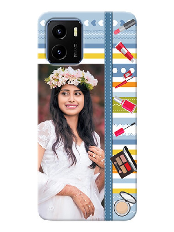 Custom Vivo Y15s Personalized Mobile Cases: Makeup Icons Design